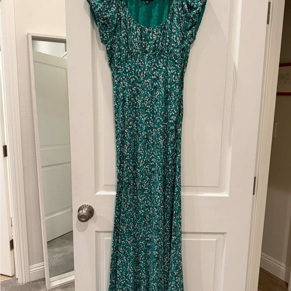 Madewell Green Floral Dress